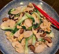 Stir-fried rice cake 青菜炒年糕