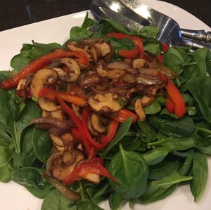 Spinach and Warm Mushroom Salad